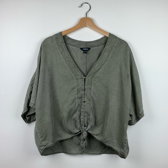 Express Tops - 2 for $25 Express Knot Front Button Down Top